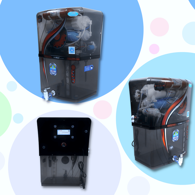 E.F.M Alpha 12 L RO+UV+UF+TDS+MINERAL+ALK+COPPER RO Water Purifier (Black)
