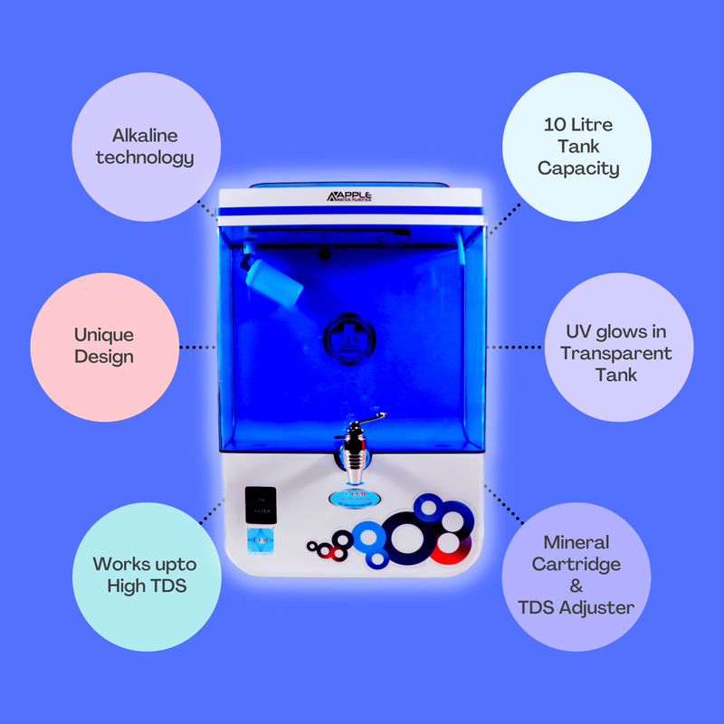 E.F.M PureX 10 L RO+UV+UF+TDS+MINERAL+ALK RO Water Purifier (White)