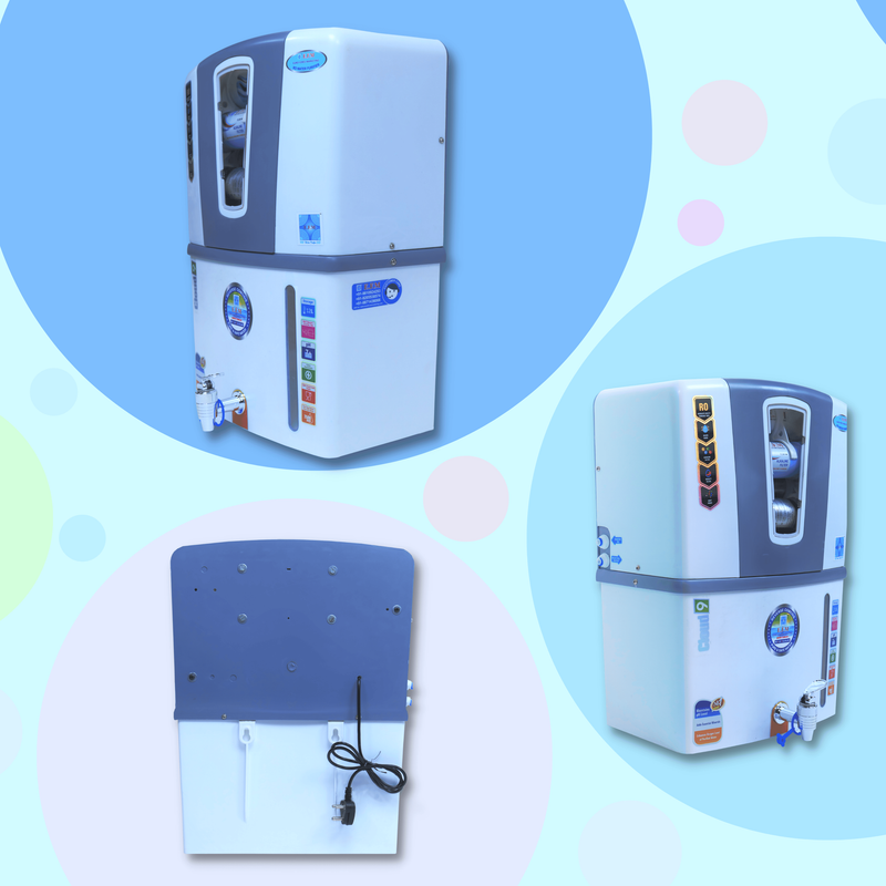 E.F.M Cloud-09 12 L RO+UV+UF+TDS+MINERAL+ALK+COPPER RO Water Purifier (White::Grey)