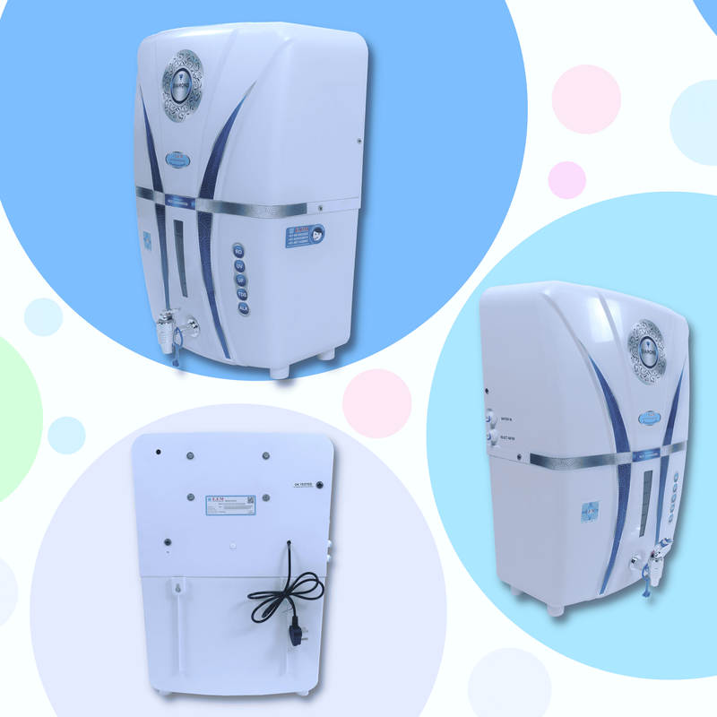 E.F.M White Diamond 12 L RO+UV+UF+TDS+MINERAL+ALK RO Water Purifier (White)