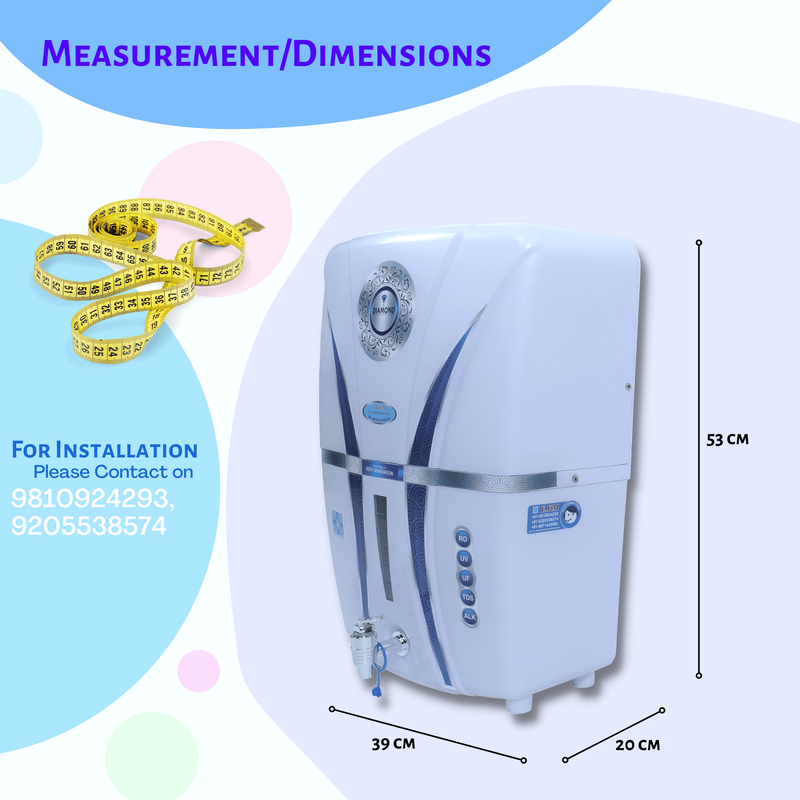 E.F.M White Diamond 12 L RO+UV+UF+TDS+MINERAL+ALK RO Water Purifier (White)