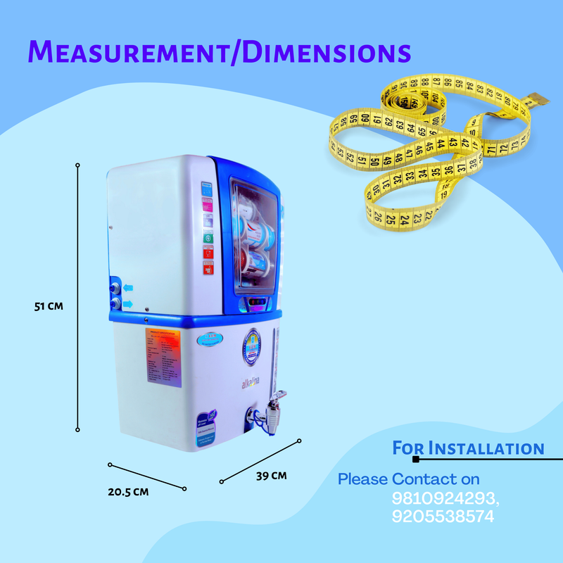 E.F.M Alkalina 12 L RO+UV+UF+TDS+MINERAL+ALK+COPPER RO Water Purifier (White::Blue)