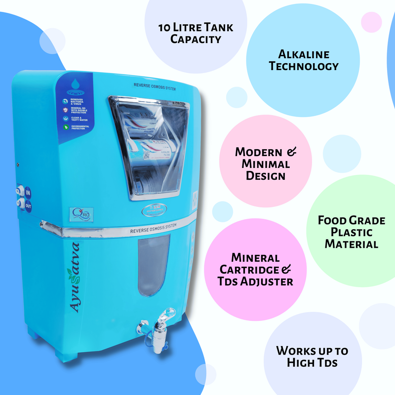 E.F.M Seatone Multilife 10 L RO+UV+UF+TDS+MINERAL RO Water Purifier (Blue)