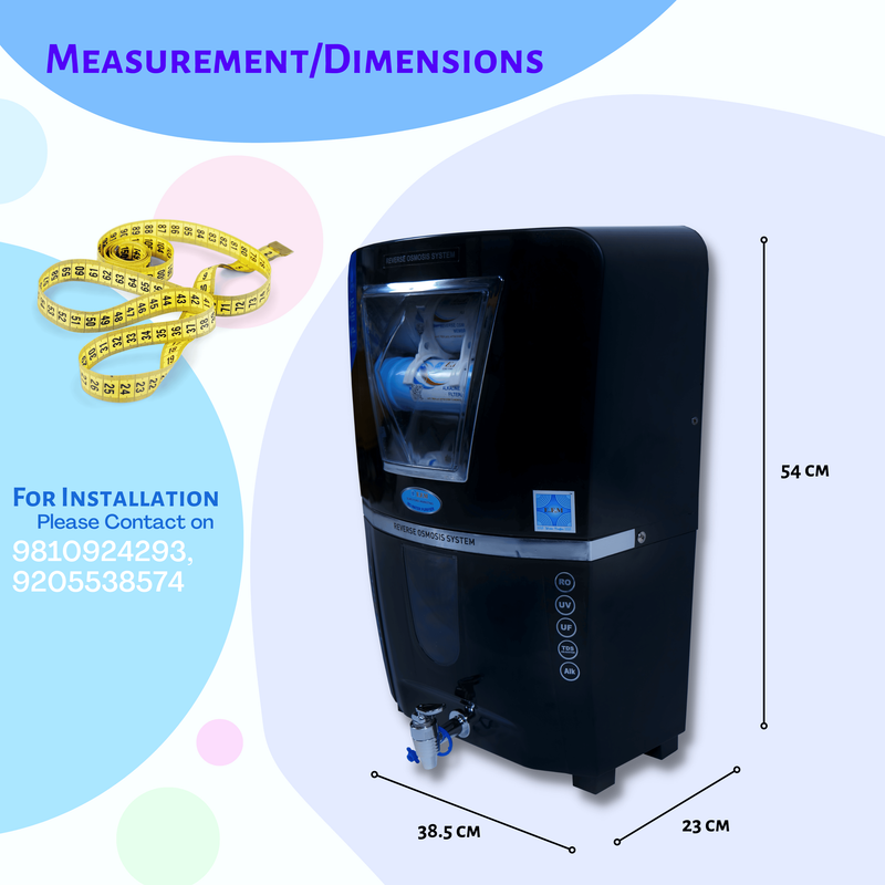 E.F.M Dark Multilife 10 L RO+UV+UF+TDS+MINERAL RO Water Purifier (Black)