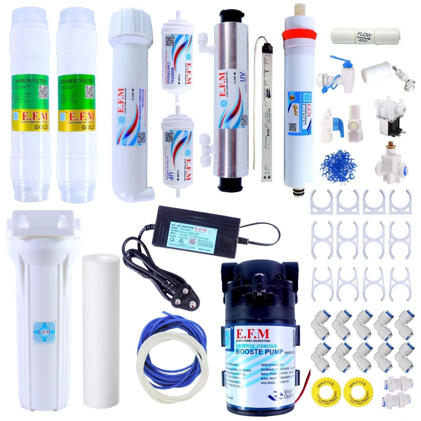 Complete RO Water Purifier kit RO+UV+UF+TDS+Minerals