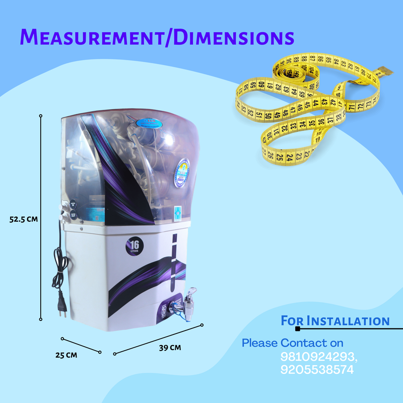 E.F.M Open Curve 16 L RO+UV+UF+TDS+MINERAL+ALK+COPPER  RO Water Purifier (White)