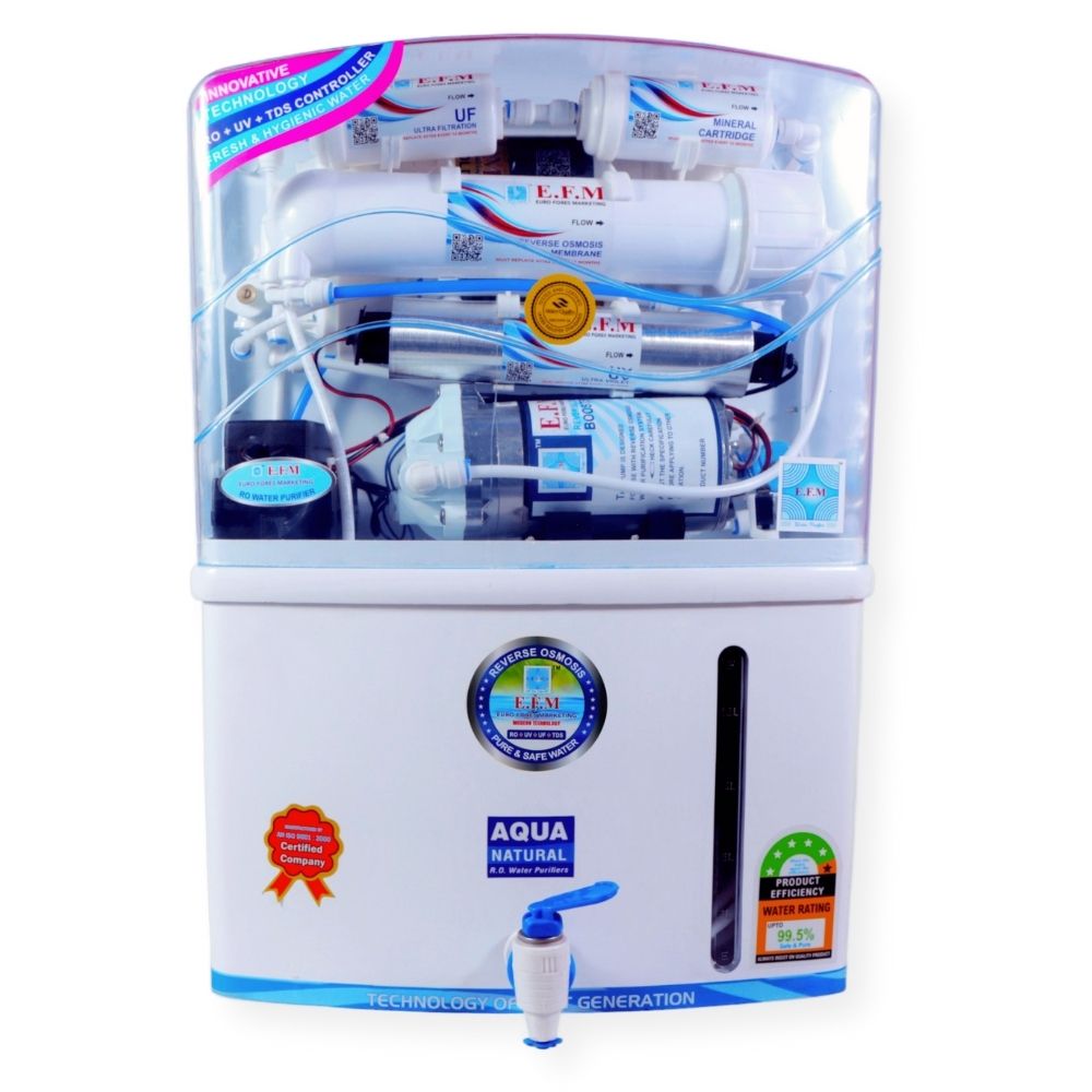E.F.M Kenta Pro 10 L RO+UV+UF+TDS+MINERAL RO Water Purifier (White)