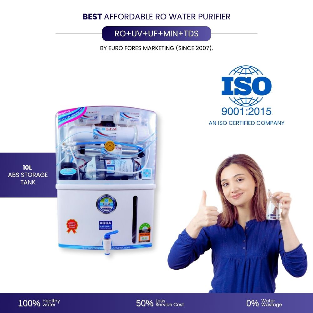 E.F.M Kenta Pro 10 L RO+UV+UF+TDS+MINERAL RO Water Purifier (White)