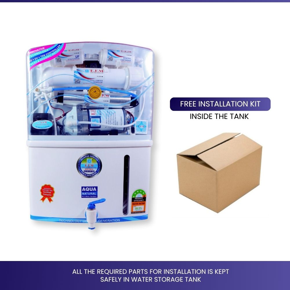 E.F.M Kenta Pro 10 L RO+UV+UF+TDS+MINERAL RO Water Purifier (White)
